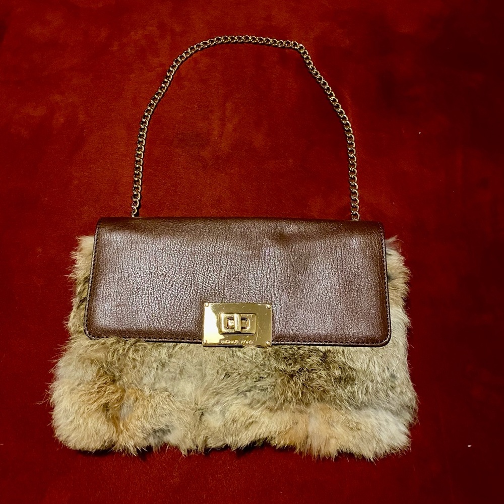 Michael Kors Leather and fur Shoulder Bag, crossbody